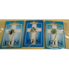  Lapel Pin-Saint w/ 1 decade rosary